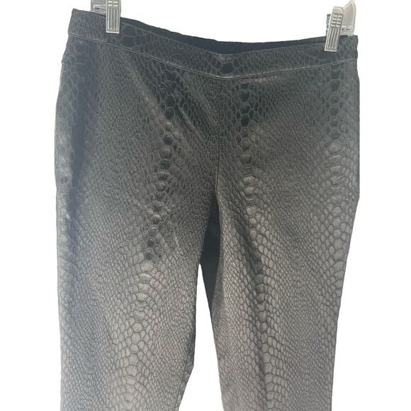 Soft Surroundings Julienne Jacquard Black Python Print Slim Pants - Picture 5 of 7